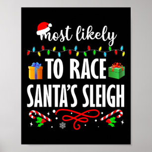 Poster Les Plus Susceptibles De Faire Course Père Noël Sl