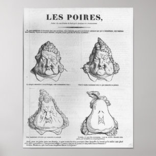 Poster Les Poires, caricature du roi Louis-Philippe