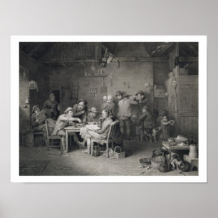 Poster Les politiciens du village, gravé par Abraham Raim