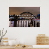 Poster Les ponts Tyne la nuit (Cuisine)