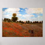 Poster Les Poppies de Monet<br><div class="desc">Claude Monet peinture paysage,  Poppies sauvages,  affiche.</div>