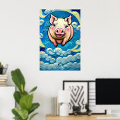 Poster Les porcs voleront (Bureau à domicile)