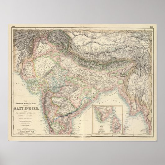 Poster Les possessions britanniques aux Indes orientales (Devant)