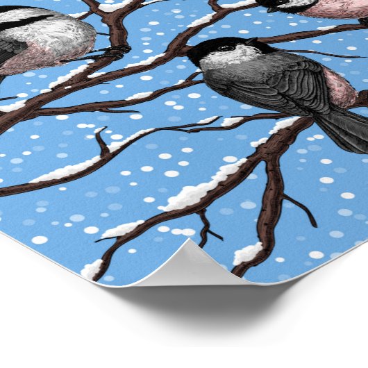 Poster Les poulets en hiver (Coin)