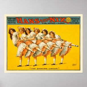 Poster Les pousses dansantes - Théâtre Vintage Imprimer
