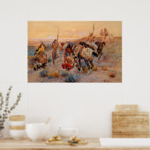 Poster Les premières traces de Wagon de Charles M. Russel (Cuisine)