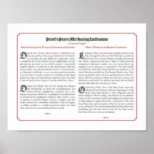 Poster Les prières du prêtre après confession