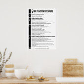 Poster Les principes de succès (Cuisine)