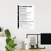 Poster Les principes de succès (Bureau à domicile)