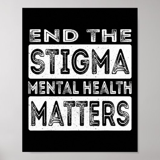 Poster Les problèmes de santé mentale de la stigmatisatio (Devant)