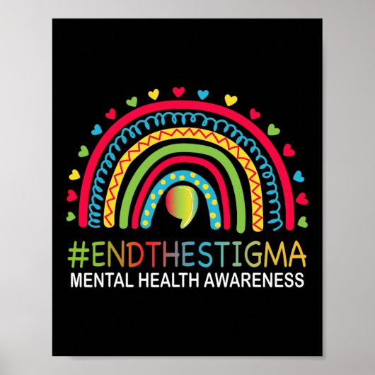 Poster Les Problèmes Mettent Fin À La Stigmatisation Du B (Devant)