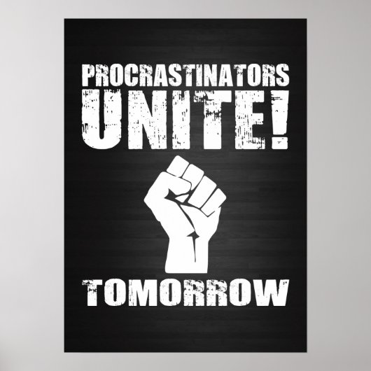 Poster Les Procrastinateurs s'unissent demain (Devant)