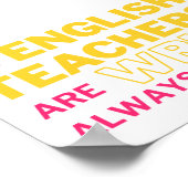 Poster Les professeurs d'anglais ont toujours raison (Coin)