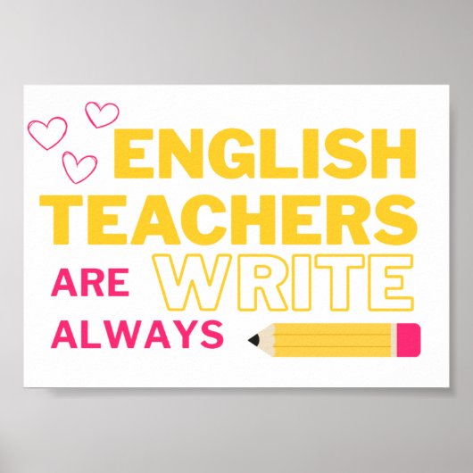 Poster Les professeurs d'anglais ont toujours raison (Devant)