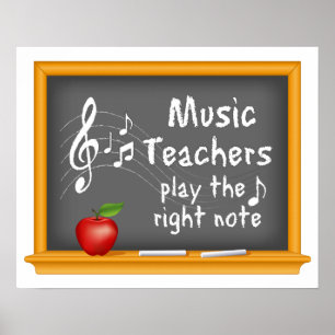 Poster Les professeurs de musique jouent la bonne note