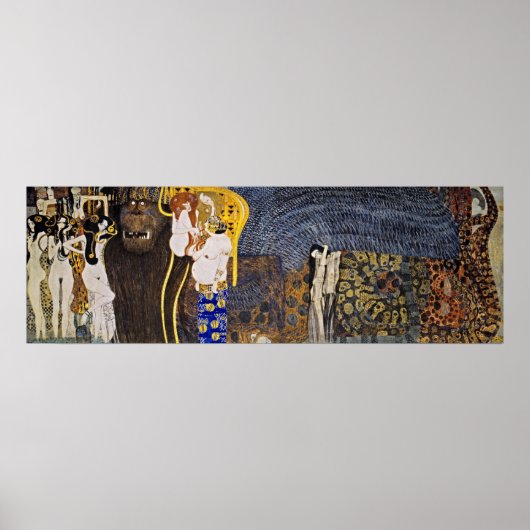 Poster Les puissances hostiles de Gustav Klimt (Devant)