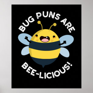 Poster Les Puns De Bogue Sont Bizarre Drôle Jeu D'Abeille