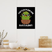 Poster Les Puns De Cactus Sont Succulents Amusants Plante (Cuisine)