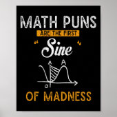 Poster Les Puns Maths De Calcul Drôle Sont La Première Si (Devant)
