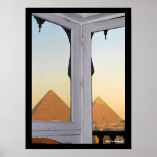 Poster Les Pyramides De Giza Depuis L'Hôtel Pyramisa