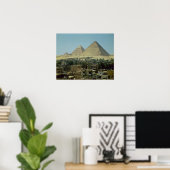Poster Les Pyramides de Gizeh, c.2589-30 av. J.-C, Vieux  (Bureau à domicile)