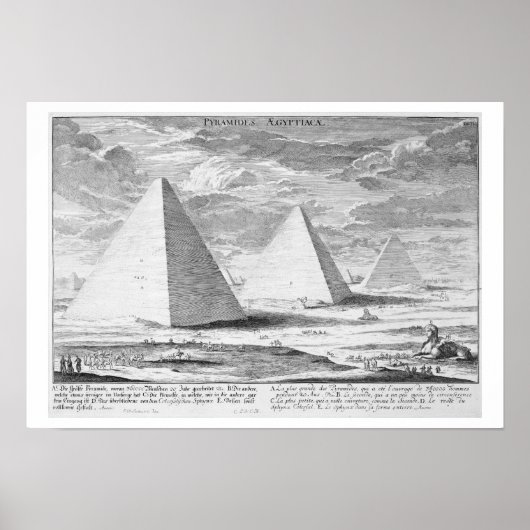 Poster Les Pyramides d'Egypte, plaque 4 de 'Entwurf einer (Devant)