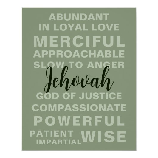 Poster Les qualités de l'Eternel | JW (Devant)