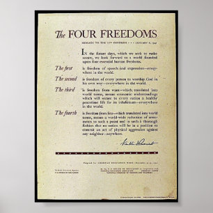 Poster Les quatre libertés