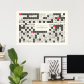 Poster Les Quatre Livres d'Architecture - Plan visuel (Bureau à domicile)