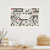 Poster Les Quatre Livres d'Architecture - Plan visuel (Cuisine)