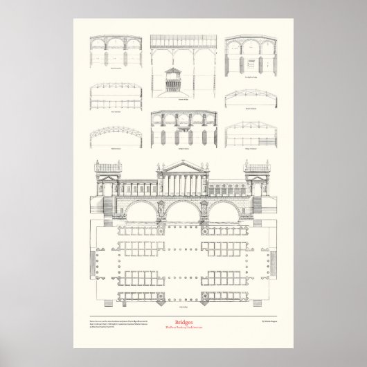 Poster Les Quatre Livres d'Architecture - Ponts (Devant)