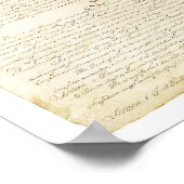 Poster Les quatre pages originales de la Constitution amé (Coin)