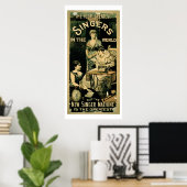 Poster "Les quatre plus grands chanteurs du monde, mais l (Bureau à domicile)