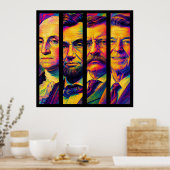 Poster Les Quatre Présidents (Cuisine)