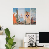 Poster Les quatre saisons de Paul Cezanne (Bureau à domicile)