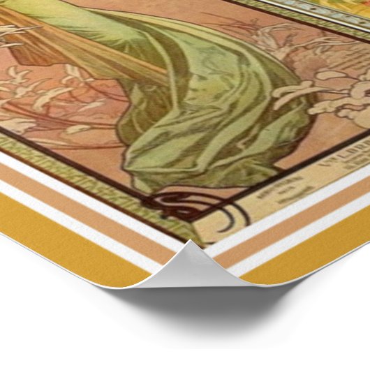 Poster Les Quatre Saisons Mucha Wall Art (Coin)