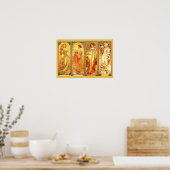 Poster Les quatre saisons - par Alfons Mucha (Cuisine)