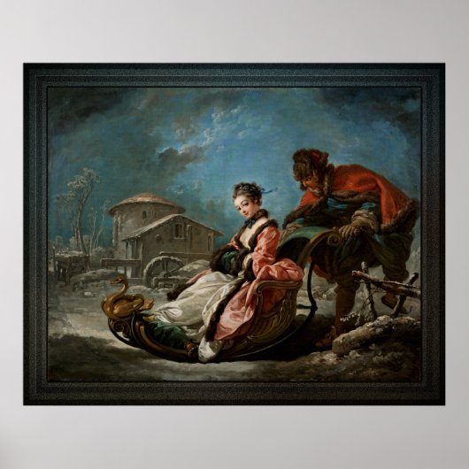 Poster Les quatre saisons par hiver par François Boucher (Devant)