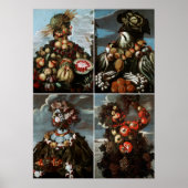Poster Les Quatre Saisons" par le Follower de Giuseppe Ar (Devant)