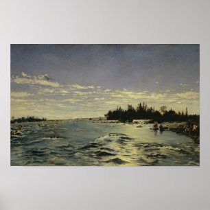 Poster Les rapides de la rivière Saint-Marys (1868)