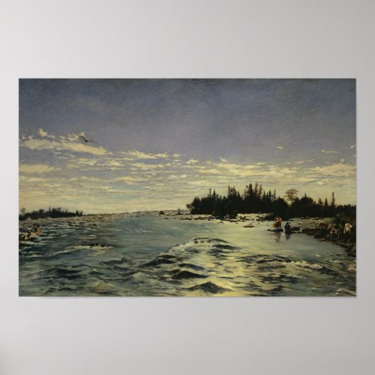 Poster Les rapides de la rivière Saint-Marys (1868) (Devant)