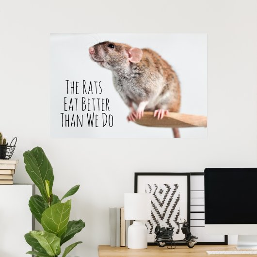 Poster Les rats mangent mieux que nous (Bureau à domicile)