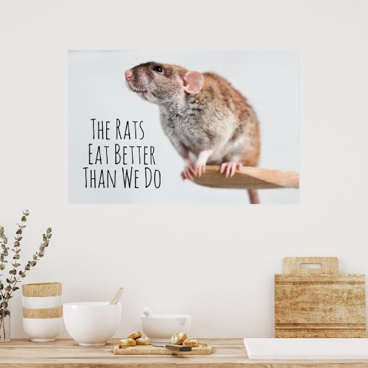 Poster Les rats mangent mieux que nous (Cuisine)