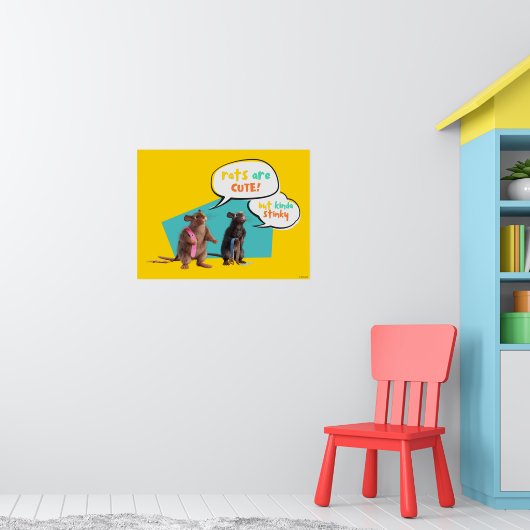 Poster Les Rats Sont Mignons Mais Plutôt Stinky (Pépinière 1)