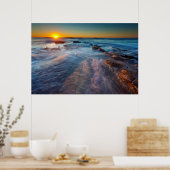 Poster Les rayons du soleil illuminent l'océan Pacifique (Cuisine)