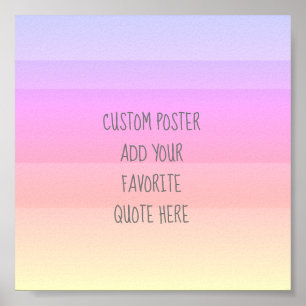 Poster les rayures violettes roses modernes ajoutent une