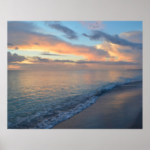 Poster Les Réflexions Du Coucher De Soleil Sur L'Eau