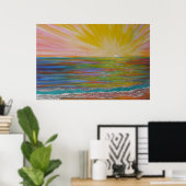 Poster Les réflexions du coucher du soleil (Bureau à domicile)