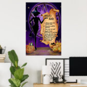 Poster Les règles de la sorcière Halloween (Bureau à domicile)