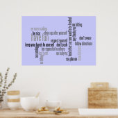 Poster Les règles de notre Église (Cuisine)